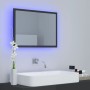 Espejo de baño madera contrachapada gris brillo 60x8,5x37 cm de , Tocadores de baño - Ref: Foro24-804923, Precio: 38,89 €