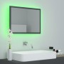 Espejo de baño madera contrachapada gris brillo 60x8,5x37 cm de , Tocadores de baño - Ref: Foro24-804923, Precio: 38,89 €