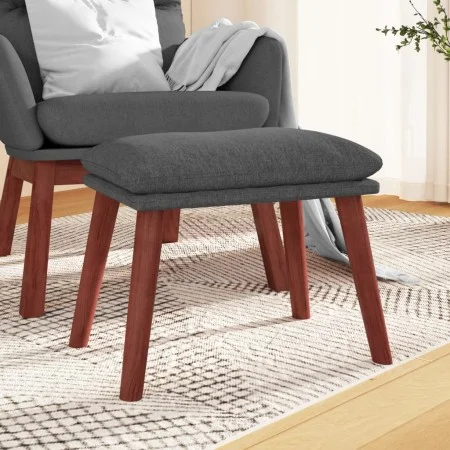 Reposapiés de tela gris oscuro 45x29,5x35 cm by vidaXL, Ottomans - Ref: Foro24-341458, Price: 36,01 €, Discount: %