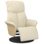 Sillón reclinable con reposapiés cuero sintético color crema | Foro24.es | Tu tienda online para hogar, jardín y más Foro24.es