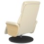Sillón reclinable con reposapiés cuero sintético color crema | Foro24.es | Tu tienda online para hogar, jardín y más Foro24.es