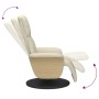 Sillón reclinable con reposapiés cuero sintético color crema | Foro24.es | Tu tienda online para hogar, jardín y más Foro24.es