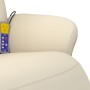 Sillón reclinable masaje con reposapiés cuero sintético crema de , Sillones - Ref: Foro24-356633, Precio: 235,30 €