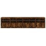 Aparador con luces LED roble ahumado 283x37x67 cm de , Aparadores - Ref: Foro24-3209020, Precio: 308,61 €, Descuento: %