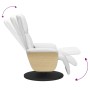 Sillón reclinable masaje con reposapiés cuero sintético blanco de , Sillones - Ref: Foro24-356638, Precio: 235,30 €