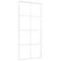 Puerta corredera ESG vidrio y aluminio blanca 90x205 cm de vidaXL, Puertas para el hogar - Ref: Foro24-151673, Precio: 213,59...