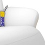 Sillón reclinable masaje con reposapiés cuero sintético blanco de , Sillones - Ref: Foro24-356638, Precio: 235,30 €