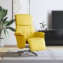 Sillón reclinable con reposapiés tela amarillo claro de , Sillones - Ref: Foro24-356665, Precio: 186,52 €