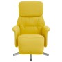 Sillón reclinable con reposapiés tela amarillo claro de , Sillones - Ref: Foro24-356665, Precio: 186,52 €
