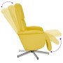 Sillón reclinable con reposapiés tela amarillo claro de , Sillones - Ref: Foro24-356665, Precio: 186,52 €