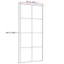 Puerta corredera ESG vidrio y aluminio blanca 90x205 cm de vidaXL, Puertas para el hogar - Ref: Foro24-151673, Precio: 213,59...