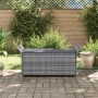 Banco con almacenaje con cojín ratán sintético gris 138 cm de , Bancos de jardín - Ref: Foro24-45809, Precio: 162,67 €