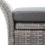 Banco con almacenaje con cojín ratán sintético gris 138 cm de , Bancos de jardín - Ref: Foro24-45809, Precio: 162,67 €