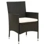 5-piece garden dining set with black PE rattan cushions by vidaXL, Garden sets - Ref: Foro24-3094843, Price: 353,85 €, Discou...