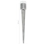 Picas de tierra 6 uds acero galvanizado plateado 9x9x90 cm