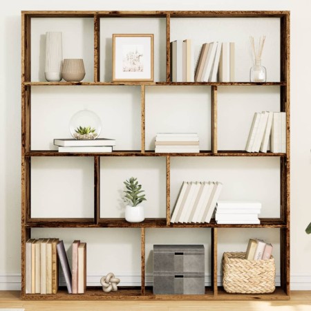 Estantería de madera de ingeniería envejecida 132x29x141,5 cm de , Librerías y estanterías - Ref: Foro24-3310314, Precio: 134...