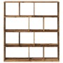 Estantería de madera de ingeniería envejecida 132x29x141,5 cm de , Librerías y estanterías - Ref: Foro24-3310314, Precio: 134...