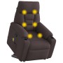 Silla de masaje reclinable de pie de tela marrón oscuro de , Sillones - Ref: Foro24-3303047, Precio: 268,43 €, Descuento: %