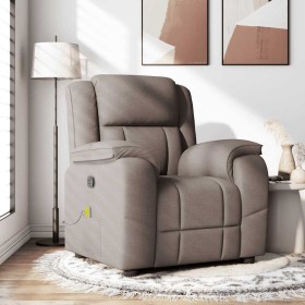 Sillón de masaje reclinable de tela gris taupé de , Sillones - Ref: Foro24-4015717, Precio: 247,24 €, Descuento: %