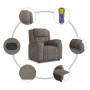 Sillón de masaje reclinable de tela gris taupé | Foro24.es | Tu tienda online para hogar, jardín y más Foro24.es