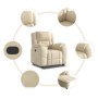 Sillón reclinable de tela crema de , Sillones - Ref: Foro24-4015708, Precio: 226,25 €