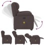 Sillón de masaje reclinable de tela marrón oscuro de , Sillones - Ref: Foro24-4015715, Precio: 244,30 €