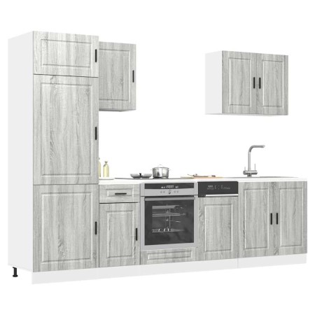 Mueble cocina Kalmar sonoma gris 7 pzas madera contrachapada de , Armarios de cocina - Ref: Foro24-3314787, Precio: 666,50 €,...