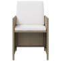 Garden chairs with cushions, 4 units, synthetic beige rattan by vidaXL, Garden chairs - Ref: Foro24-316777, Price: 226,52 €, ...