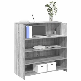 Mostrador de recepción sonoma gris 100x50x103,5 cm de , Escritorios - Ref: Foro24-3324165, Precio: 146,34 €, Descuento: %