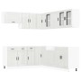 Mueble cocina Porto blanco brillo 11 pzas madera contrachapada | Foro24.es | Tu tienda online para hogar, jardín y más Foro24.es