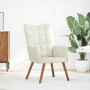Sillón de relax de terciopelo crema | Foro24.es | Tu tienda online para hogar, jardín y más Foro24.es