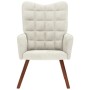 Sillón de relax de terciopelo crema | Foro24.es | Tu tienda online para hogar, jardín y más Foro24.es