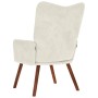 Sillón de relax de terciopelo crema | Foro24.es | Tu tienda online para hogar, jardín y más Foro24.es