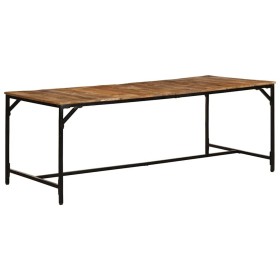 Mesa de comedor madera maciza de mango rugosa 200x100x75 cm
