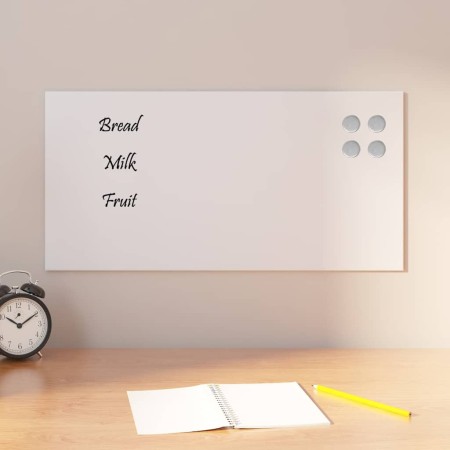Pizarra magnética de pared vidrio templado blanco 60x30 cm de , Pizarras blancas - Ref: Foro24-4008623, Precio: 26,26 €, Desc...