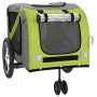 Remolque de bicicleta mascotas hierro tela Oxford verde gris | Foro24.es | Tu tienda online para hogar, jardín y más Foro24.es