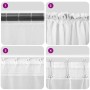 Cortinas de gasa con bolsillos para varillas 2 uds. verde de , Cortinas y visillos - Ref: Foro24-4102163, Precio: 14,19 €, De...