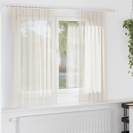 Cortinas de gasa con bolsillos para varillas 2 uds. crema | Foro24.es | Tu tienda online para hogar, jardín y más Foro24.es