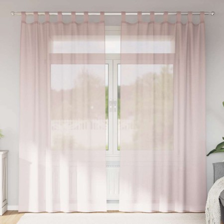 Cortinas de gasa con bolsillos para varillas 2 uds. rosa claro de , Cortinas y visillos - Ref: Foro24-4102189, Precio: 14,82 ...