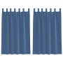 Cortinas de gasa con bolsillos para varillas 2 uds. azul real | Foro24.es | Tu tienda online para hogar, jardín y más Foro24.es