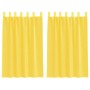 Cortinas de gasa con bolsillos para varillas 2 uds. amarillo de , Cortinas y visillos - Ref: Foro24-4102227, Precio: 13,26 €