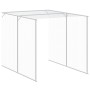 Gallinero con corral acero galvanizado gris 165x455x181 cm