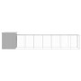 Gallinero con corral acero galvanizado gris claro 165x863x181cm