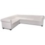 Sofá de esquina Chesterfield 6 plazas cuero artificial blanco de , Sofás - Ref: Foro24-243616, Precio: 880,06 €