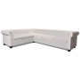 Sofá de esquina Chesterfield 6 plazas cuero artificial blanco de , Sofás - Ref: Foro24-243616, Precio: 880,06 €
