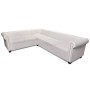 Sofá de esquina Chesterfield 6 plazas cuero artificial blanco de , Sofás - Ref: Foro24-243616, Precio: 880,06 €