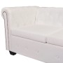 Sofá de esquina Chesterfield 6 plazas cuero artificial blanco de , Sofás - Ref: Foro24-243616, Precio: 880,06 €