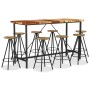 Set de muebles de bar 9 piezas madera maciza reciclada | Foro24.es | Tu tienda online para hogar, jardín y más Foro24.es