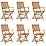 Set comedor de jardín plegable 7 piezas madera maciza de acacia de , Conjuntos de jardín - Ref: Foro24-3060197, Precio: 438,42 €
