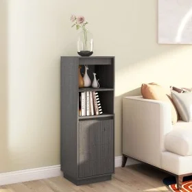 Tall sideboard in solid gray pine wood 37x34x110 cm by vidaXL, Sideboards - Ref: Foro24-813517, Price: 63,08 €, Discount: %